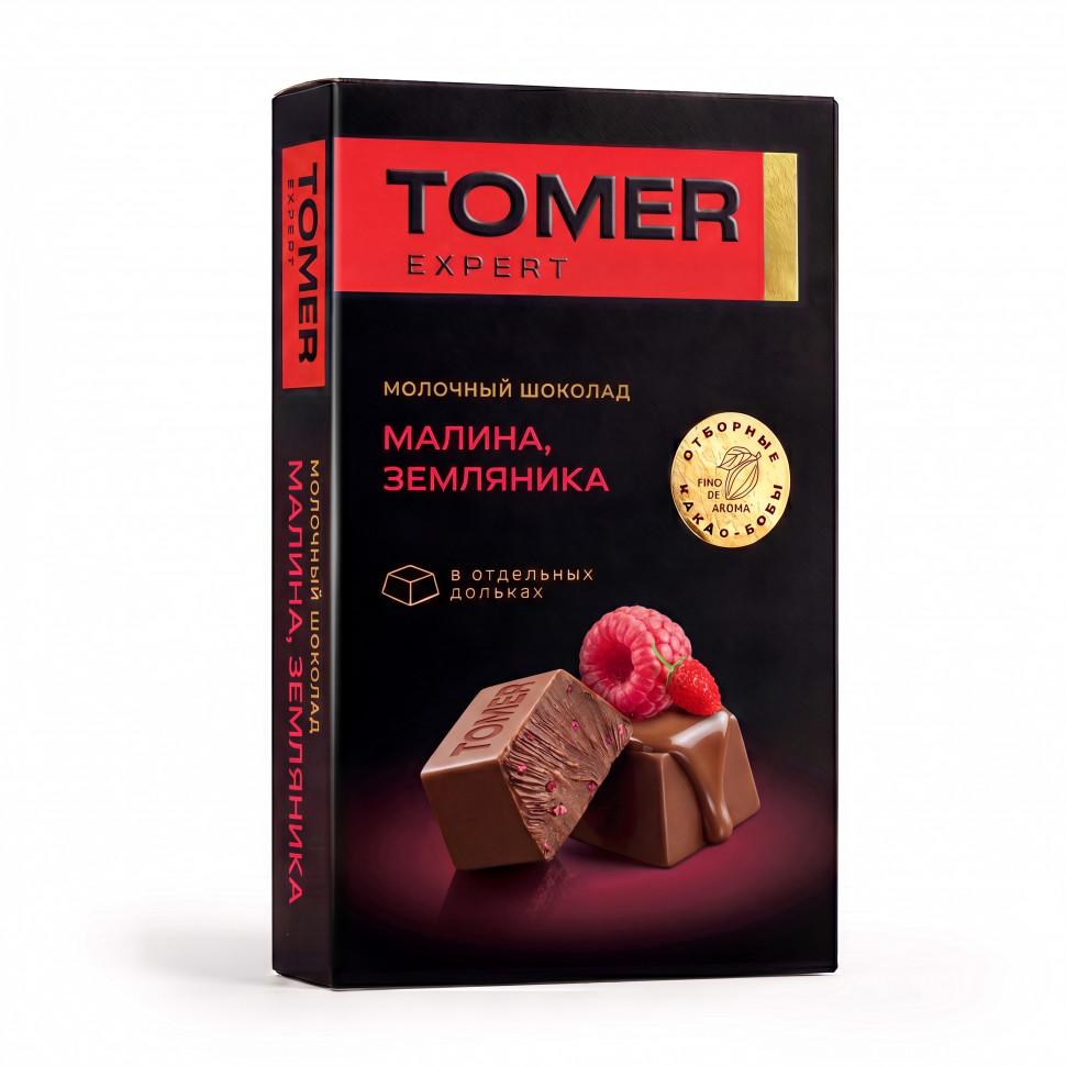  Фабрика Томер   Молочный шоколад Малина-Земляника, 90г  в Златоусте