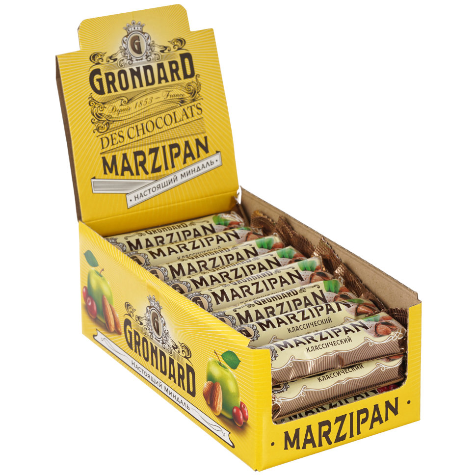  TM Grondard     (9389) Батончики глазированные Марципановые Классика, (24шт по 50г)      в Златоусте