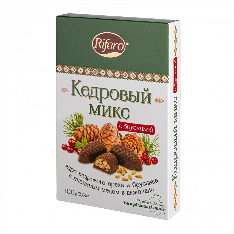  Риф и ко Конфеты "Кедровый микс БРУСНИКА" 100г    в Златоусте