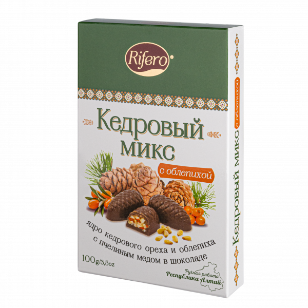 №1 Риф и ко Конфеты "Кедровый микс ОБЛЕПИХА" 100г      в Златоусте