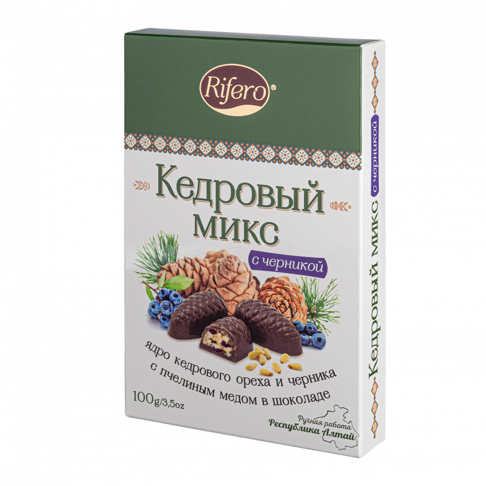  Риф и ко Конфеты "Кедровый микс ЧЕРНИКА" 100г       в Златоусте