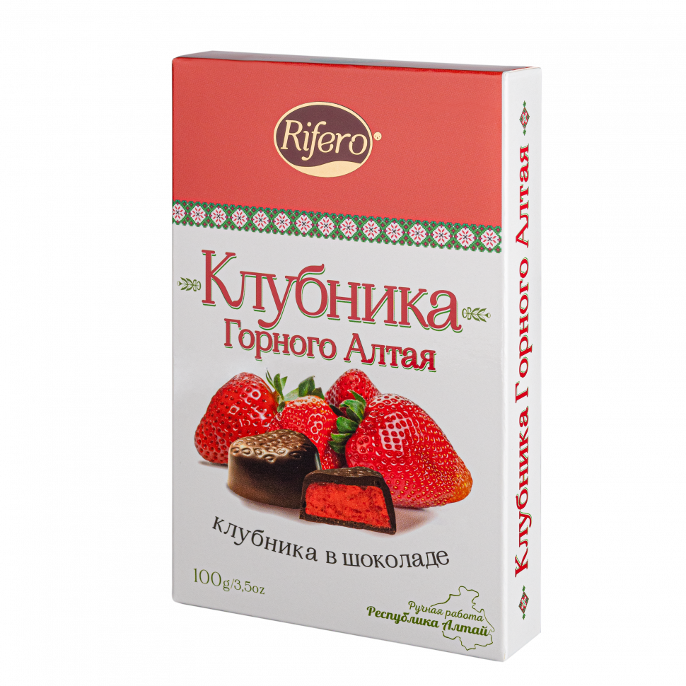  Риф и ко Конфеты "КЛУБНИКА Горного Алтая" 100г        в Златоусте