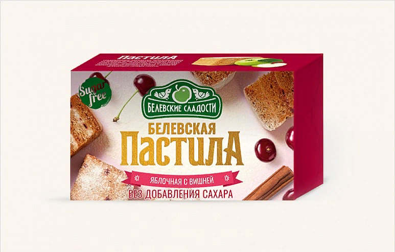  Пастила  200г диетическая С ВИШНЕЙ, НОВЫЙ ФОРМАТ (4 шт по 50гр)    в Златоусте